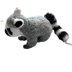 Wild Republic Lemur Plush Black 2011 Stuffed Animal Lovey Gray White‎